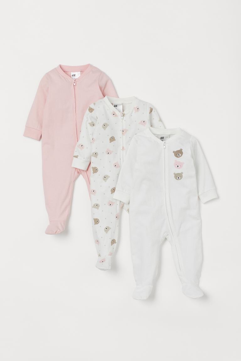 Lot de 3 pyjamas zippés taille 68 (6 mois)