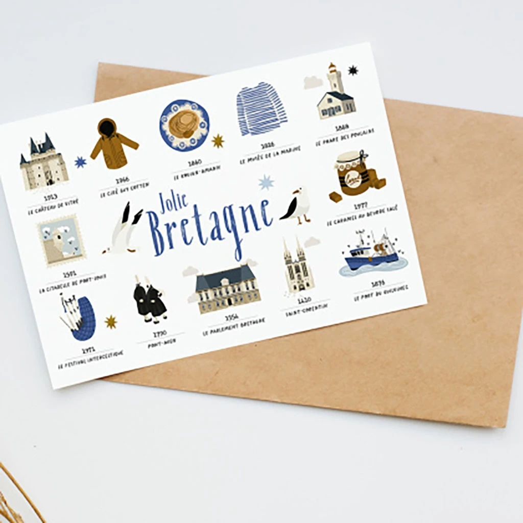 Carte - Jolie Bretagne - Les Petites Dates