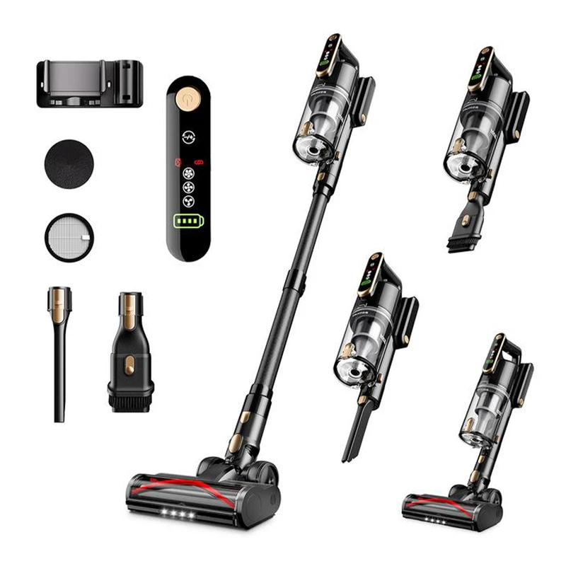 Trucozie Cordless Vacuum Cleaner, 45Kpa 50 Mins Runtime Self-Standing Stick Vacuum Cleaners for Home, Powerful Suction, Lightweight, LED Touch Screen 8 in 1 Vacuum for Pet Hair, Carpet, Hardwood Floor