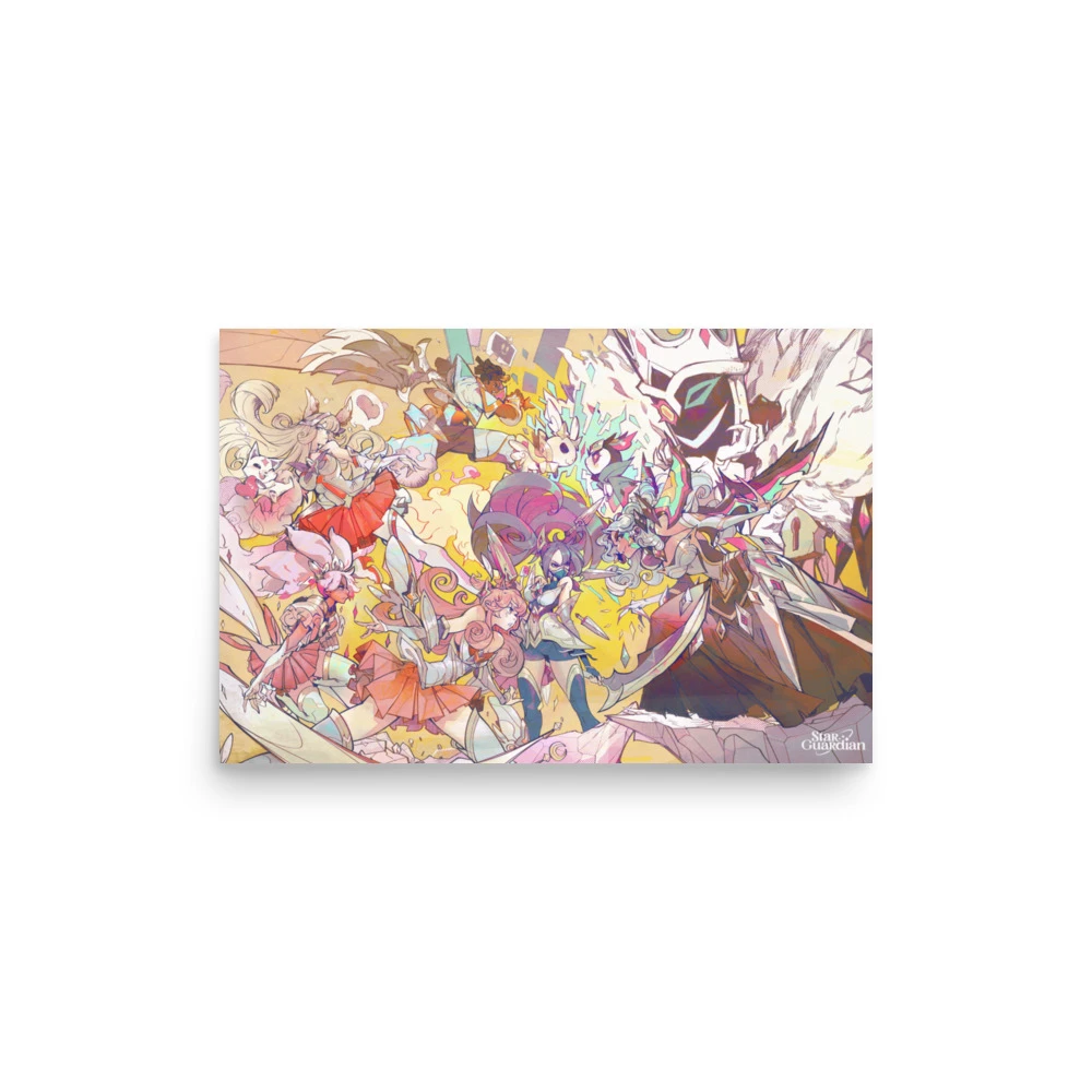 Poster façon manga Combat des Gardiens des étoiles 2022 | Boutique Riot Games