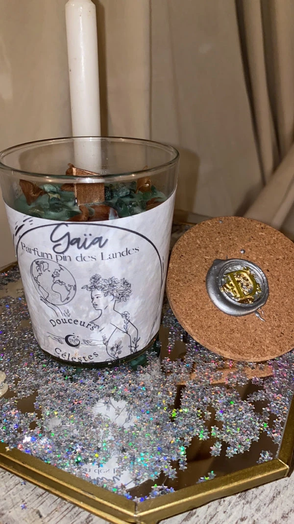 Bougie artisanale Gaïa parfum pin des Landes