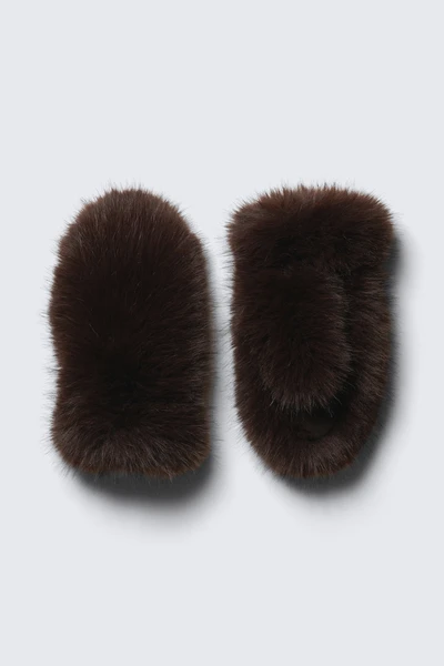Moufles en fausse fourrure