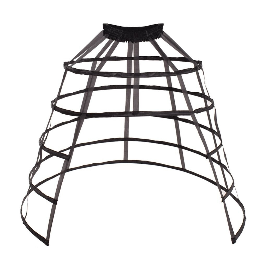 Jupon en forme de Cage pour fête de danse Vintage, robe de bal victorienne, cadre en ligne, Crinoline