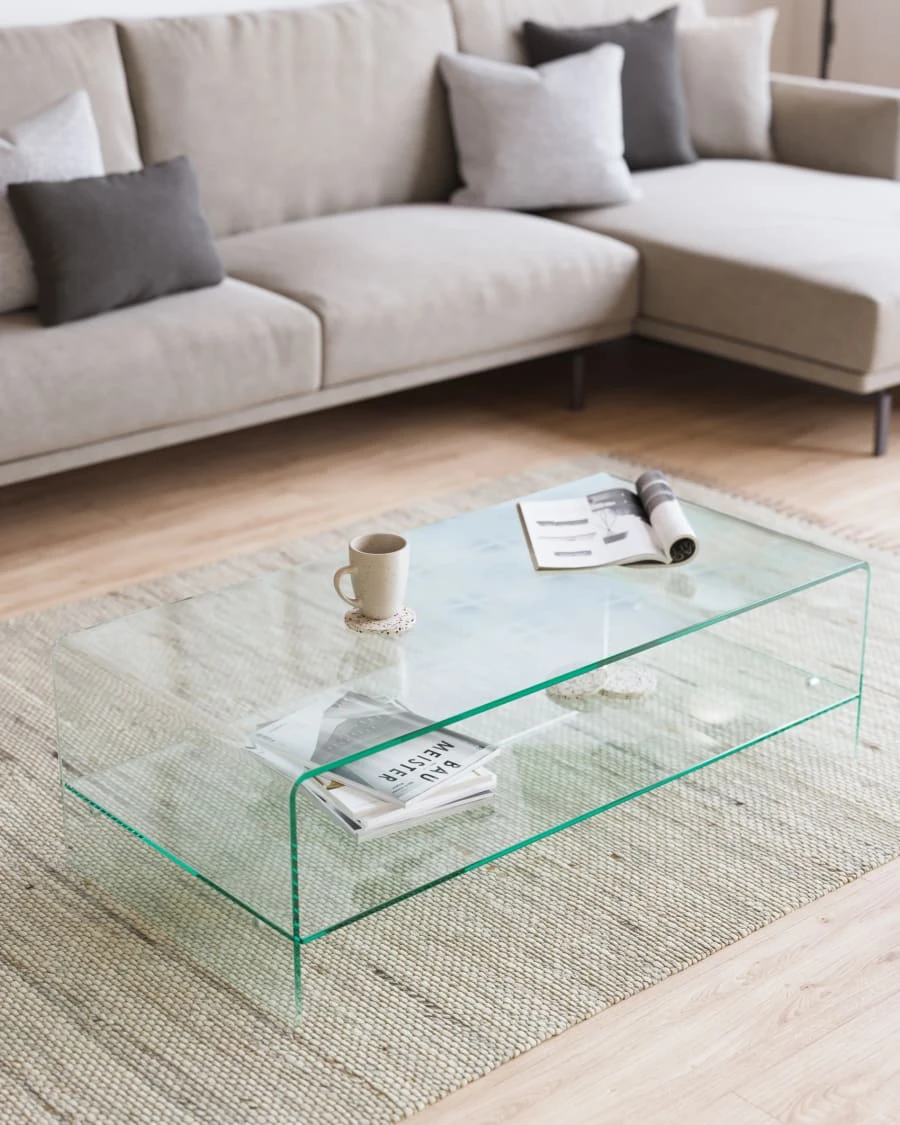Table basse Burano en verre 110 x 55 cm | Kave Home France