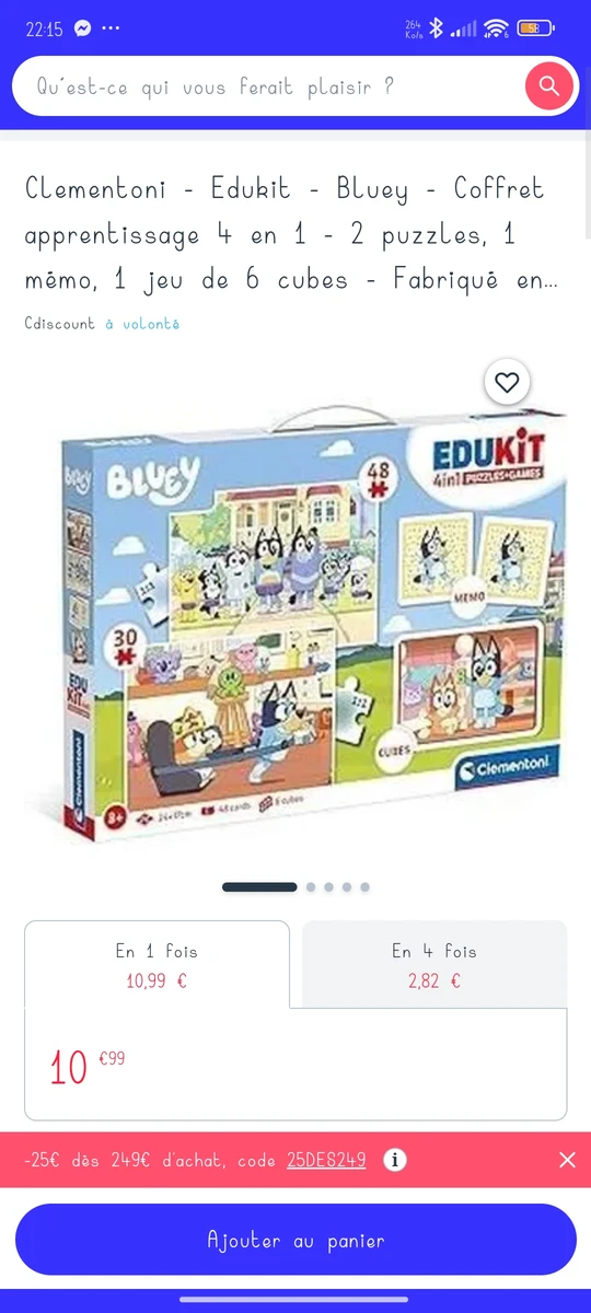 Puzzles & jeu de mémoire de Bluey 