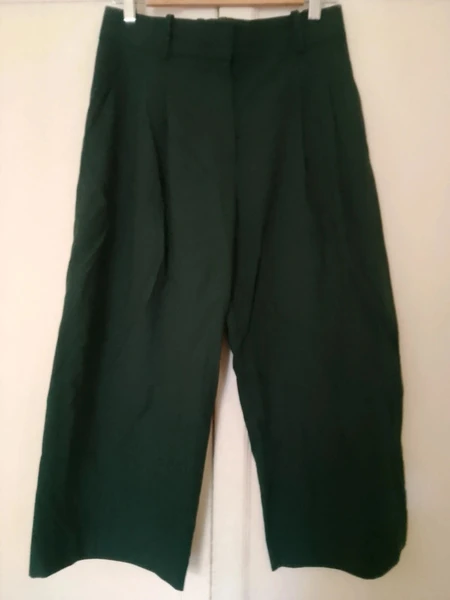 Pantalon vert ample laine