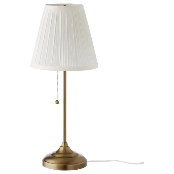 ÅRSTID Lampe de table - pied laiton/blanc