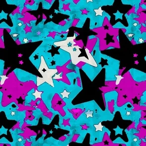Grunge Stars Wallpaper Aesthetic Grunge Fabric | Spoonflower