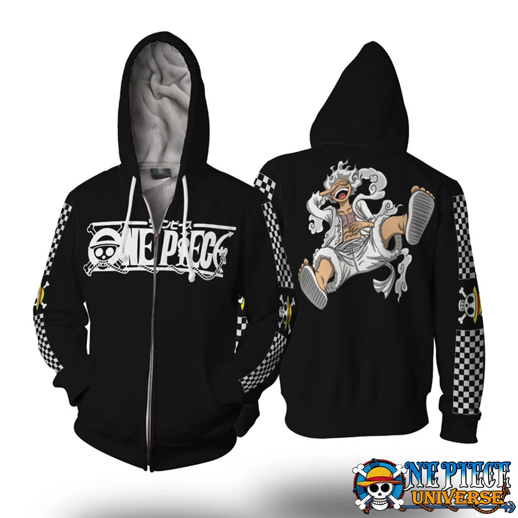 Luffy 5th Gear Anime Hoodie with Zipper 3D S-5XL | One Piece Universe Store