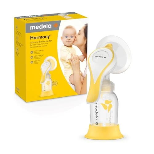 Tire-Lait Manuel Medela Harmony, Design Compact avec Téterelle Personalfit Flex et Fonction Stimulation
