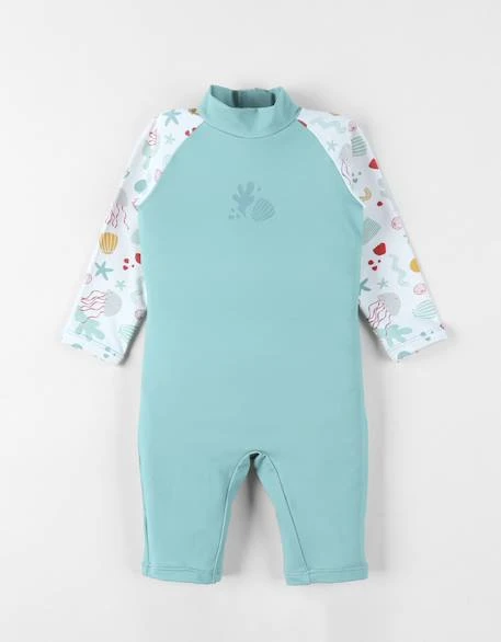 Combi anti-uv rayée turquoise - Noukies