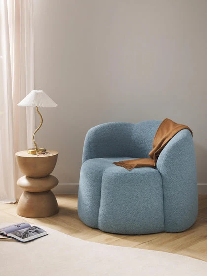 Fauteuil lounge en bouclette Fleur | Westwing