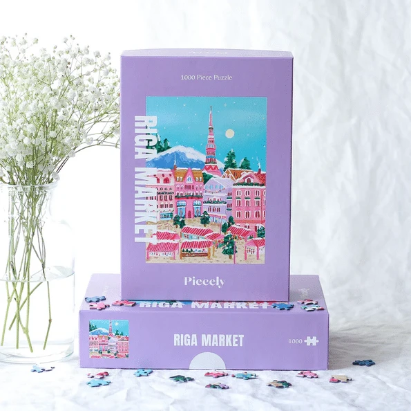 Puzzle Riga Market 1000 pièces - Piecely - Trevell