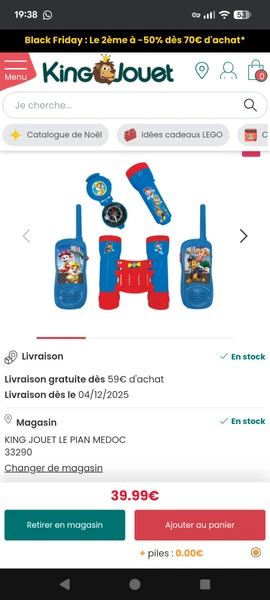 Kit aventure talkie-walkie Pat'Patrouille