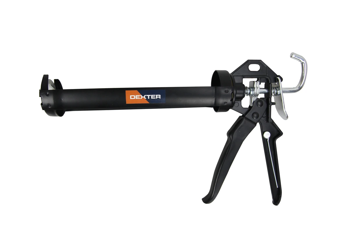 Pistolet pour cartouche mastic et colle DEXTER acier noir | Leroy Merlin