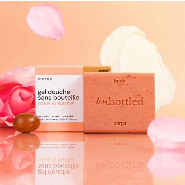 Gel Douche Sans Bouteille • Rose & Karité
