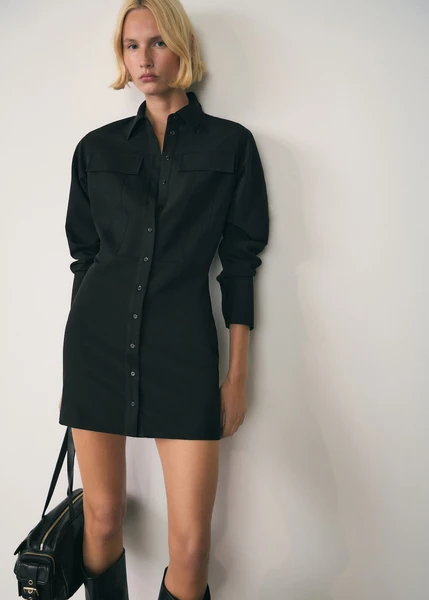 Robe chemisier courte - Femme | MANGO France métropolitaine