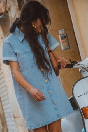 ROBE WALTER DENIM BLEACH