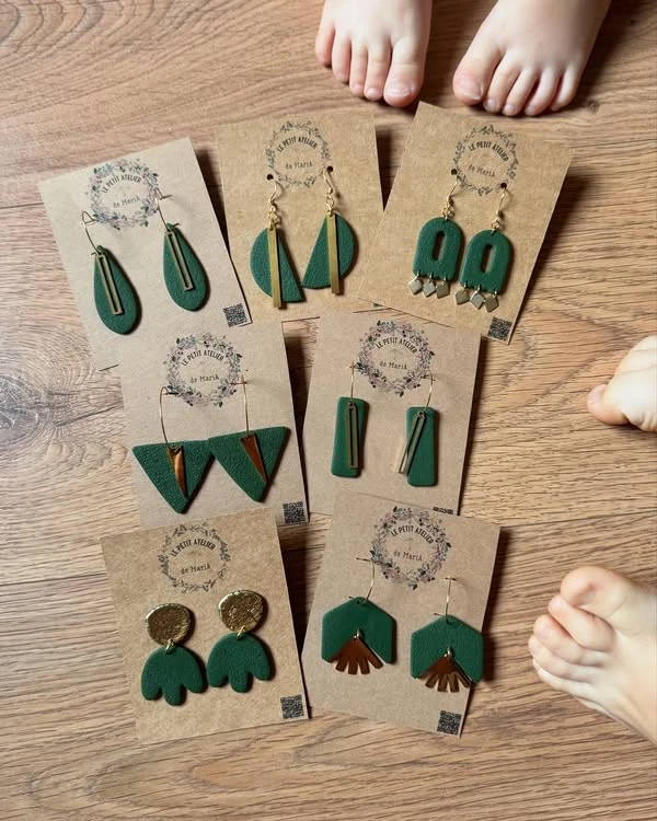 Des boucles d’oreilles du petit atelier de Mari'A