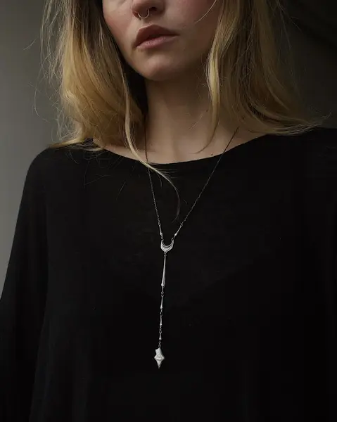 The Relic // Baroque Pearl // Necklace [Satin white finish]
