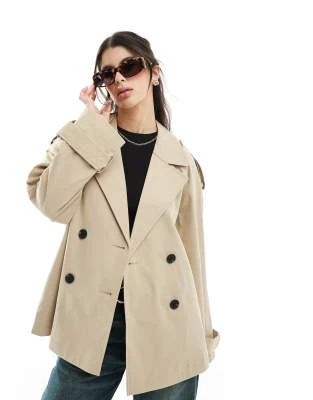 ASOS DESIGN - Trench-coat court - Taupe | ASOS