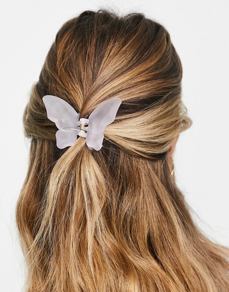 Glamorous - Pince à cheveux papillon - Lavande-Violet