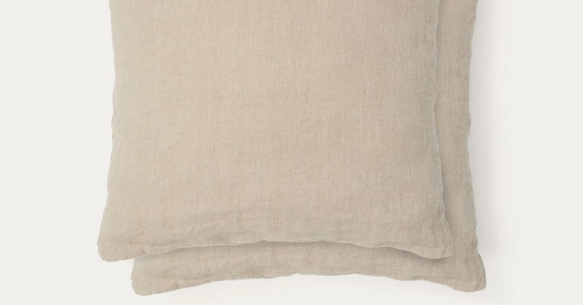 Lot de 2 housses de coussin Tandi 100 % en lin beige 50 x 50 cm | Kave Home®