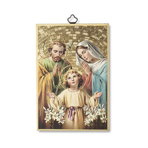 Impression sur bois Ste Famille Prière pour la Famille ITA | vente en ligne sur HOLYART