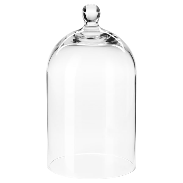 MORGONTIDIG Cloche en verre, verre transparent, 18 cm - IKEA